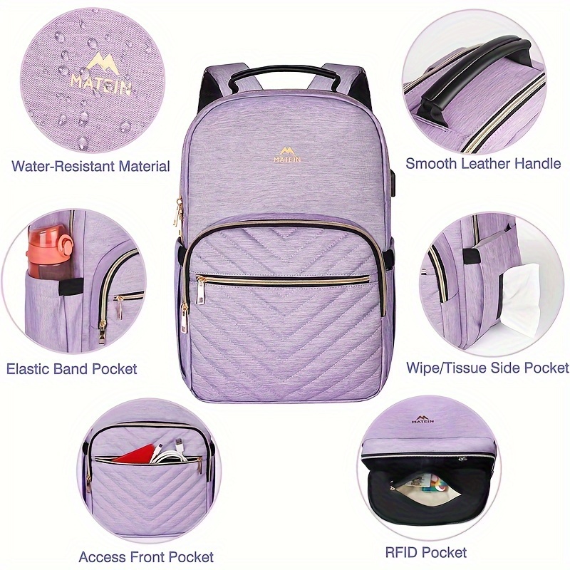 laptop backpack women anti theft 15 6 inch college school - Temu display picture 3