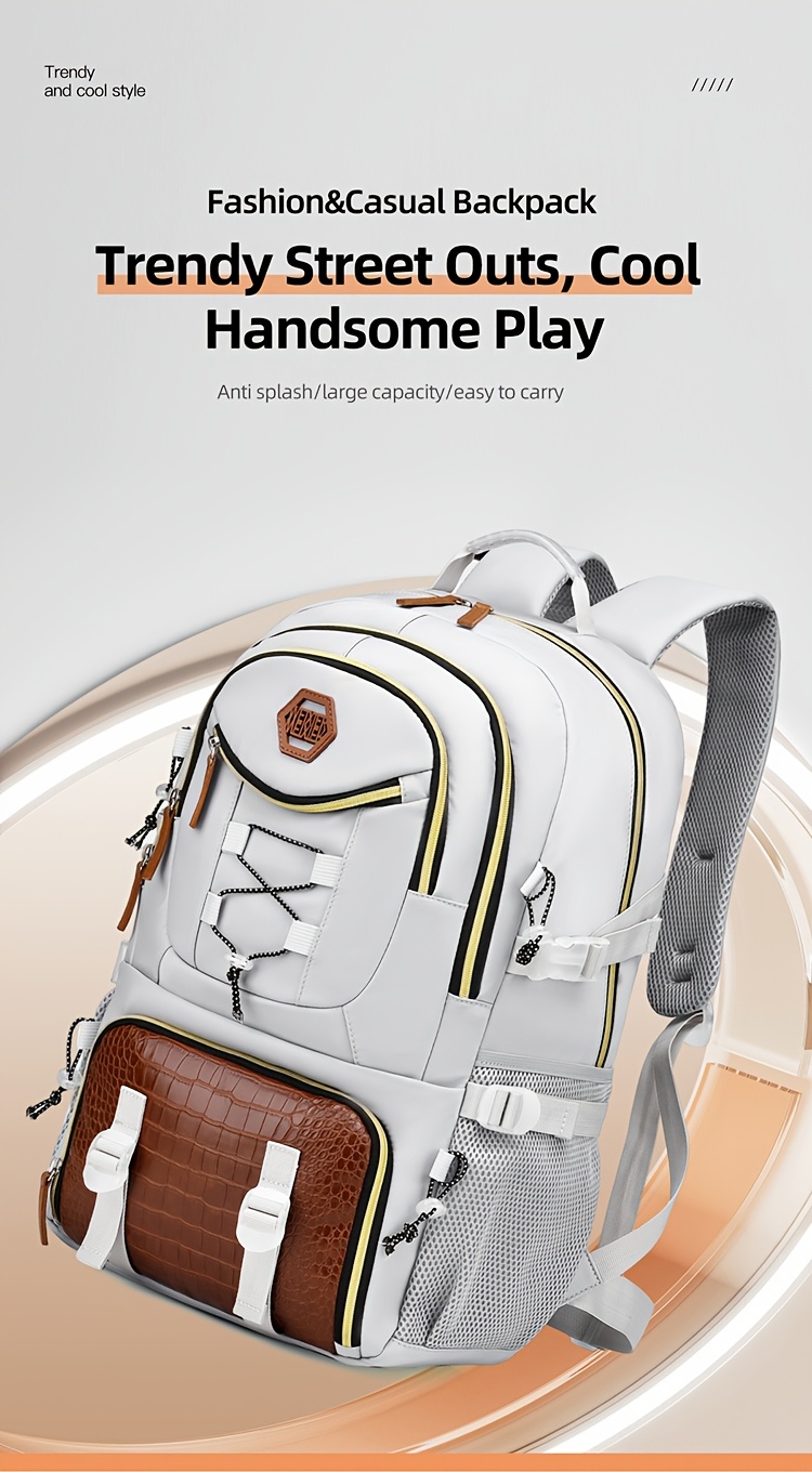 [Durable Travel Backpack] Durable Large Capacity Backpack | Separate Shoe Compartment, Easy-to-Clean, Multiple Compartments for Business Trips, Daily Use & Outdoor Travel - Holiday Gift, Adjustable Strap, Lightweight, Laptop Compartment, Travel Gear