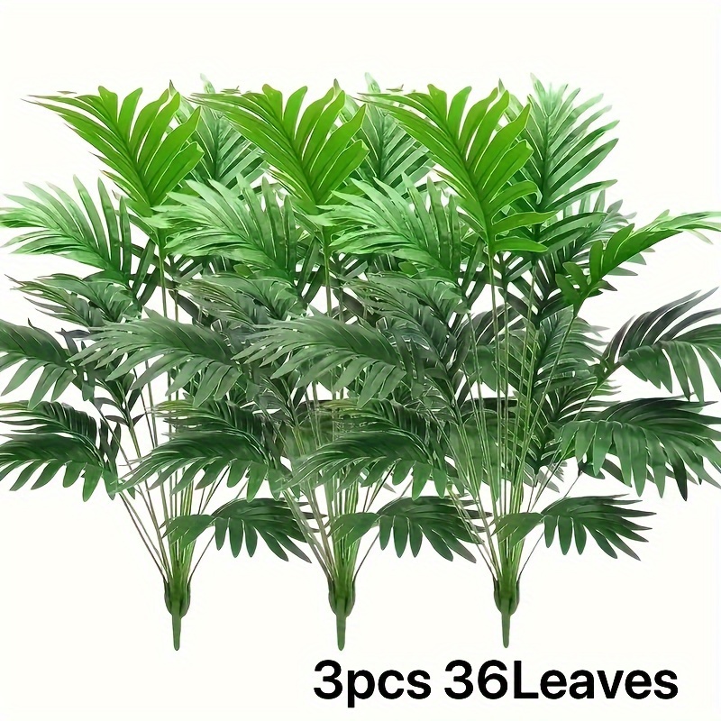 TEMU 3pcs Large Artificial Leaves - For Home & Outdoor Decor | Durable, -clean | For & Summer