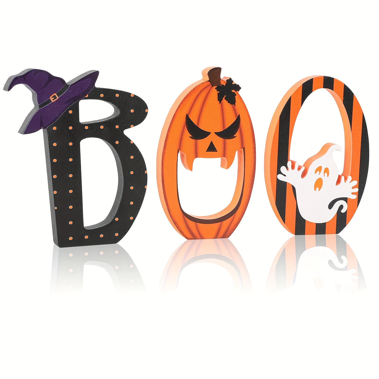 TEMU Set Of 3 Halloween-themed Indoor Table Decor, Featuring A Vintage Black And Orange Tiered Tray With A ' Day' Sign, Perfect For Party Or Home