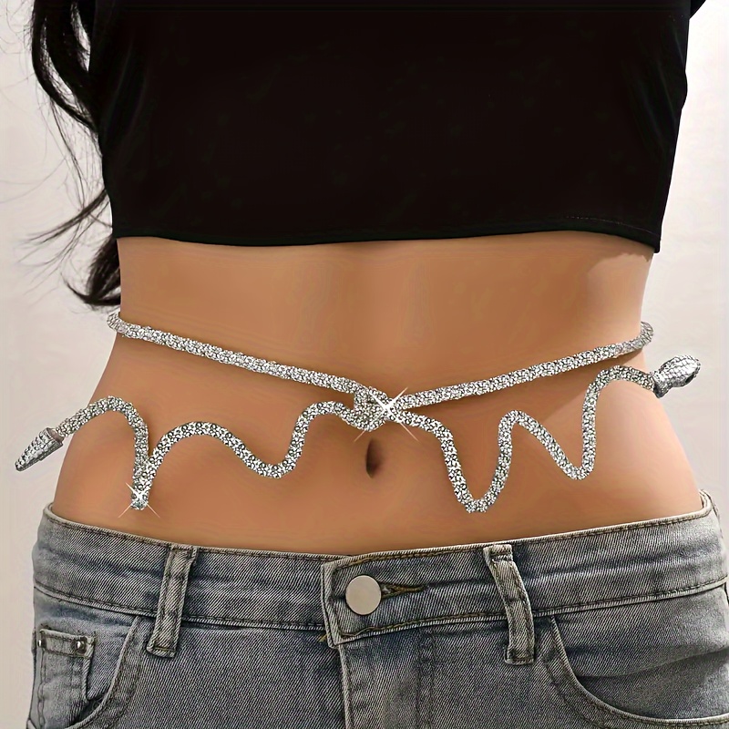 Vintage Gothic Snake Belt Rhinestone Waist Chain