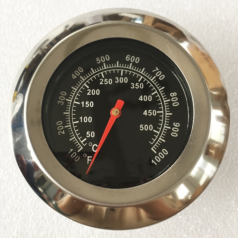 Image of Kt Thermo Stainless Steel Grill Thermometer - 3" Precision Bbq & Charcoal Temperature Gauge, Non-contact, Display, Perfect For Outdoor Cooking