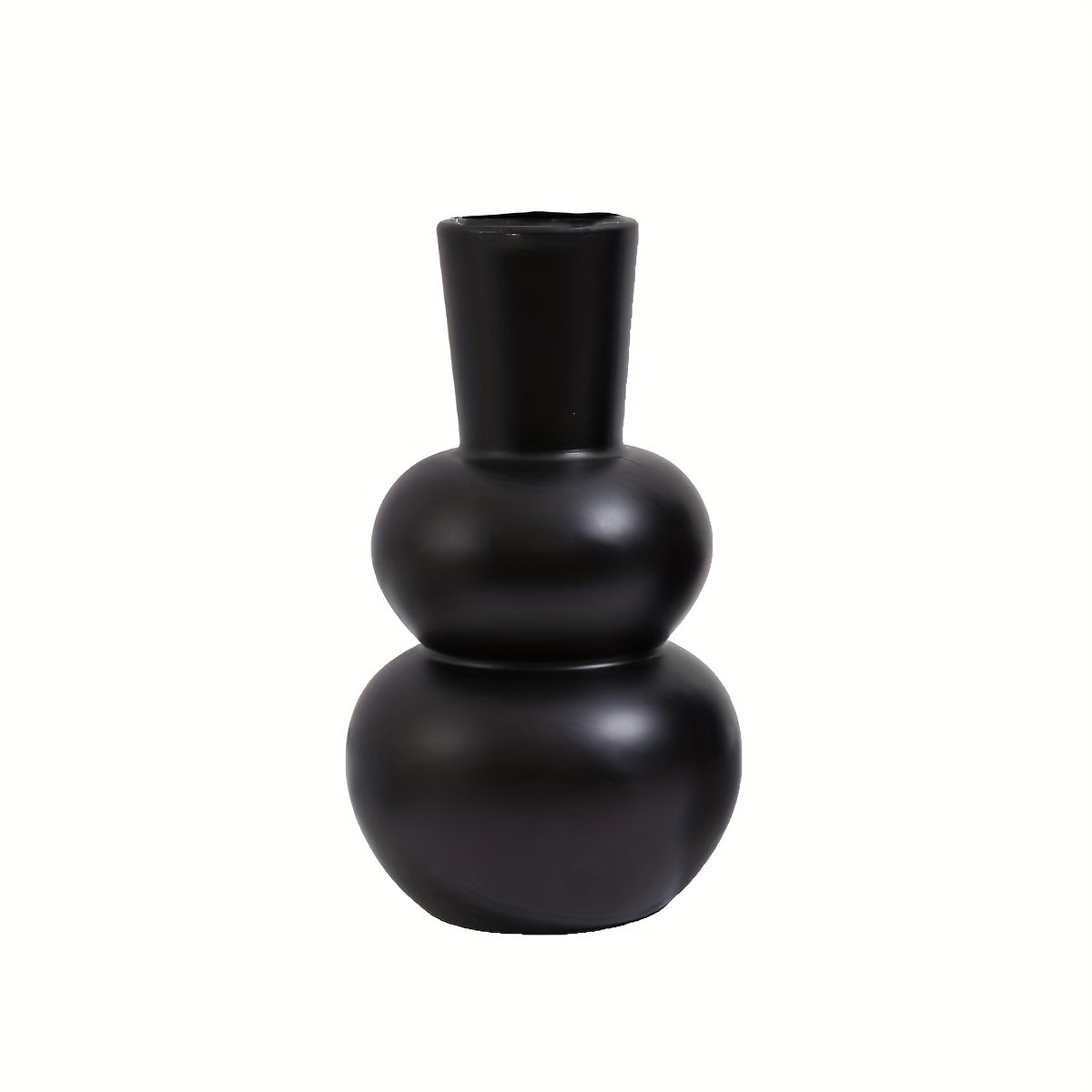 Image of Black Simple Plastic Decorative Dried Flower Vase, Living Room Entrance Floral Arrangement Ornament Used As Water Storage