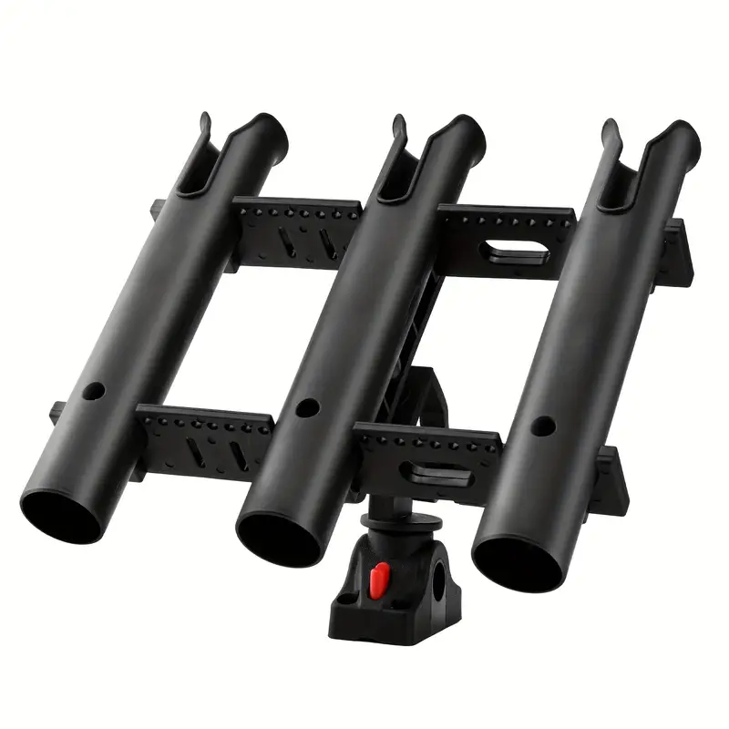 Adjustable Three-Pole Fishing Rod Holder with Locking * Adjustable Three-Pole Fishing Rod Holder with Locking *