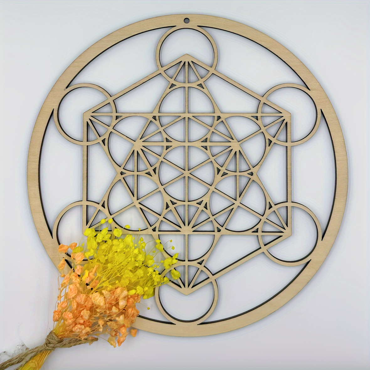 

Sacred Geometry Wall Art, 1pc Art Deco Hanging Ornament – Wood-crafted Platonic Solids Decor, Positive Energy Home Accent For General Fit Occasions – Featherless, No Electricity Needed