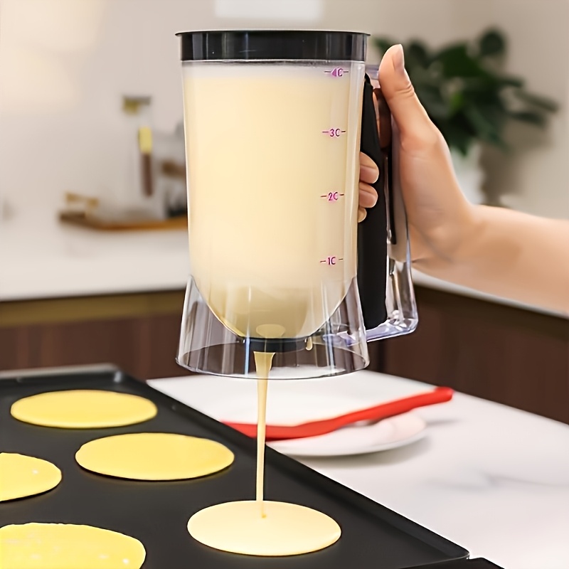 TEMU Distributeur de pâtes avec marques de mesure et étiquettes d'échelle - Convient aux poêles à , , pancakes, cupcakes, machines à glace - Cuisson