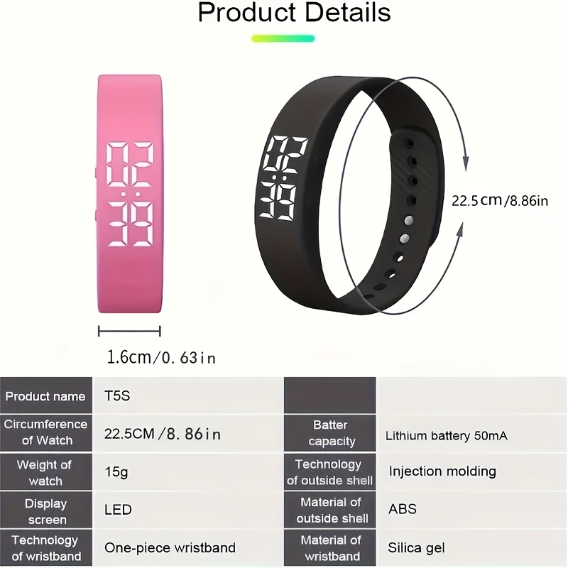 multi set alarm clock neutral sports fitness multifunctional watch with functions such as step counting date calendar etc simple and fashionable electronic watch for students and teenagers   with a free wristband packaging box