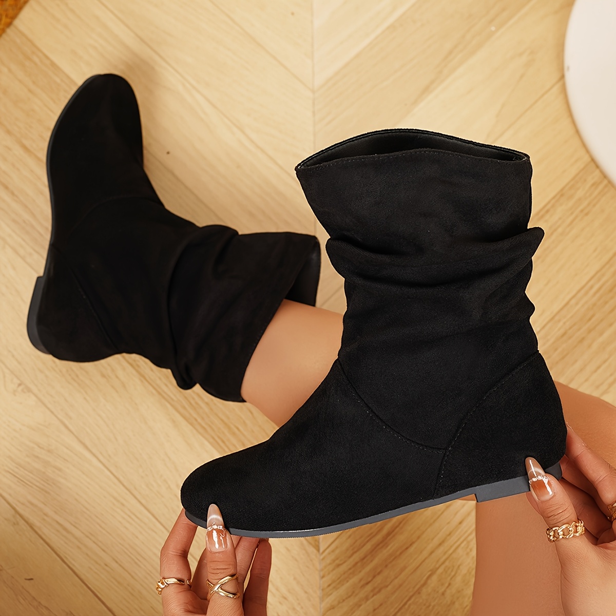TEMU Women's Fashion Ankle Boots For Autumn And Winter, Women Shoes