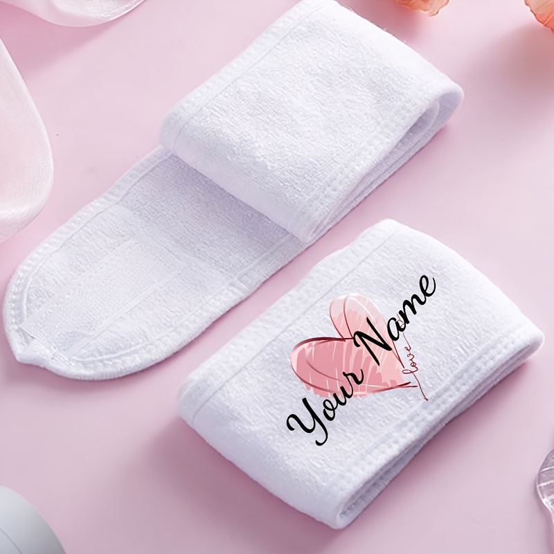 TEMU Fascia per capelli personalizzabile con nomi o parole, copricapo per della pelle, fascia per capelli migliorate, fascia per capelli sportive,