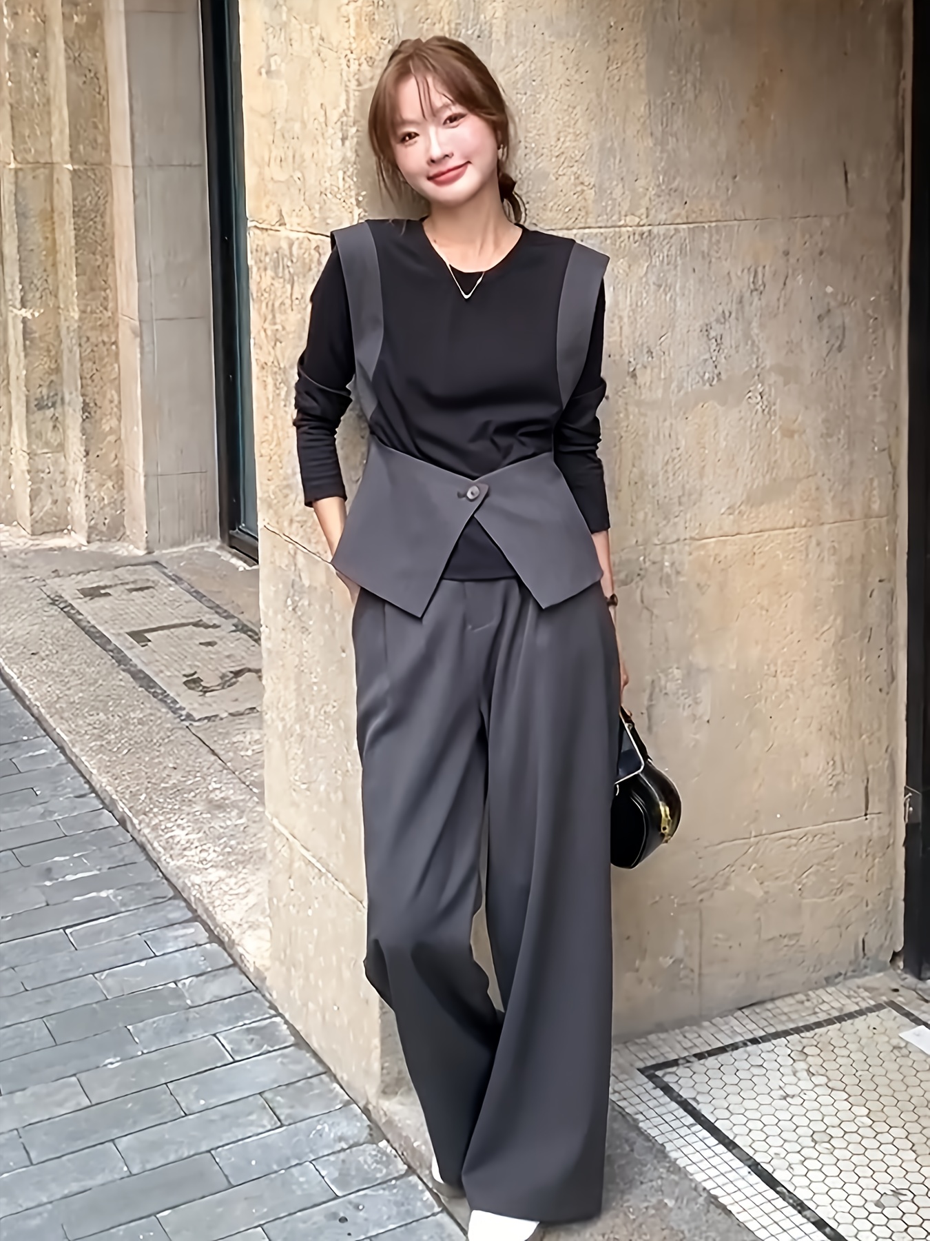 Conjunto de Piezas para Mujeres con Curvas, Tallas Outfit  Elegante y Moderno, Traje de Pantalón para Mujer Ta