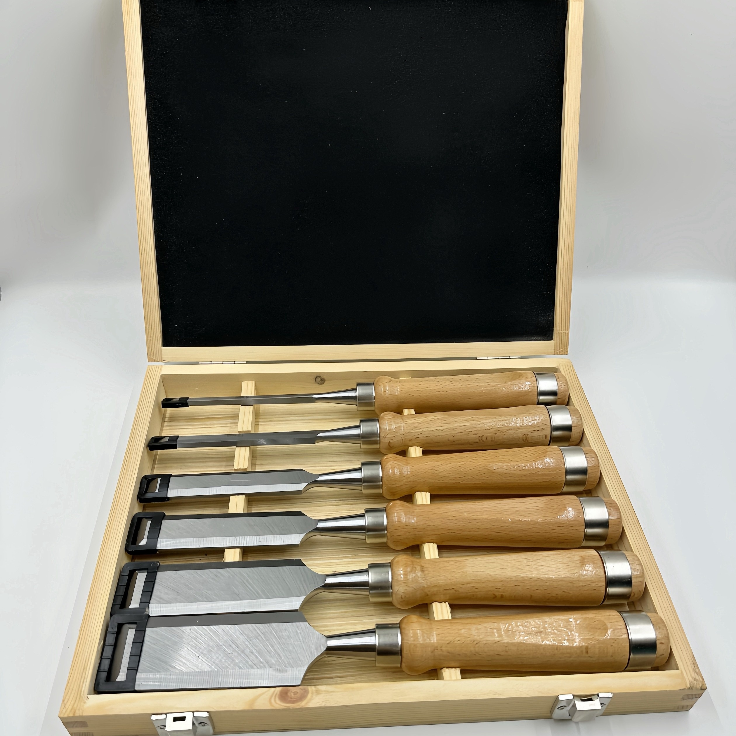 

6-piece Premium Wooden Box Set Of - Steel Chisels For Woodworking