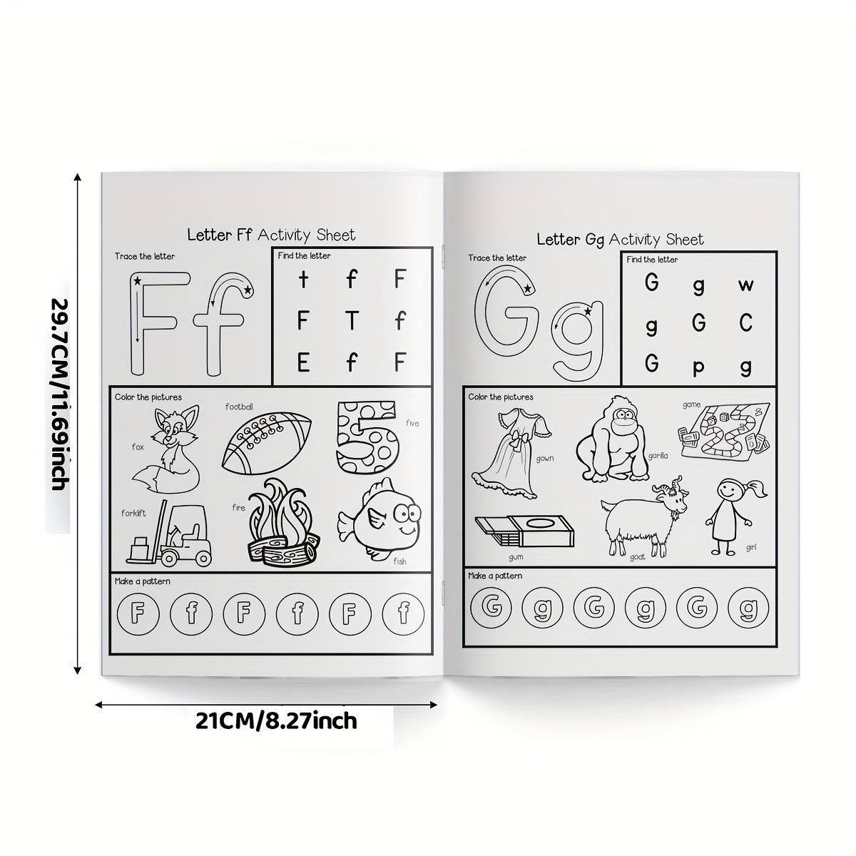 1pc Alphabet Book Series Engaging Word Practice Sheets for Each Letter