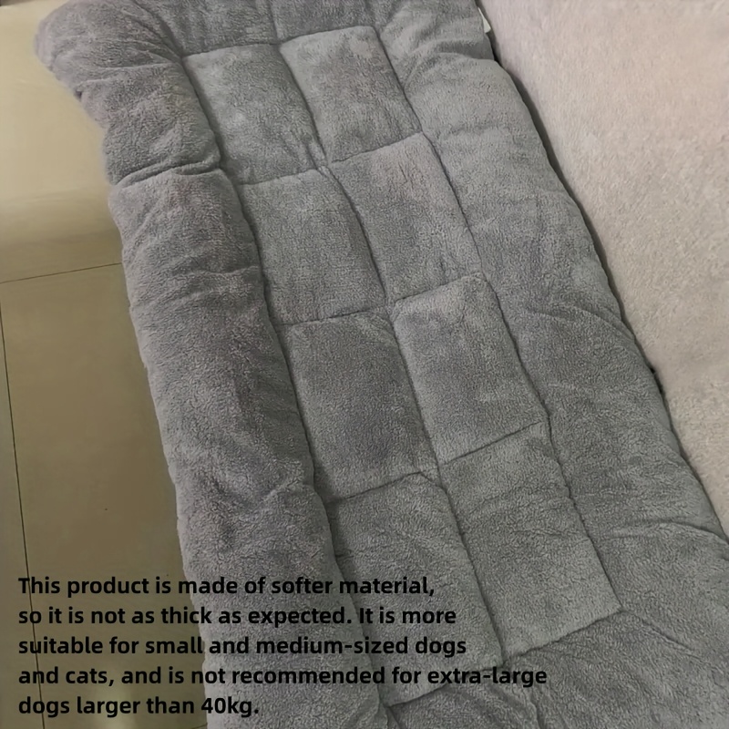 TEMU [2025 Upgraded]extra-large Plush Dog Bed Sofa For - Thick, Super Soft Pet Mat For Small To Large Breeds, Comfortable Polyester Fiber Fill, Ideal