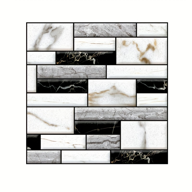 Image of Set Of 20 Self-adhesive 3d Pvc Wall Stickers For Home Decoration, Suitable For Kitchen Cabinets And Bathroom, Featuring Waterproof Wallpaper