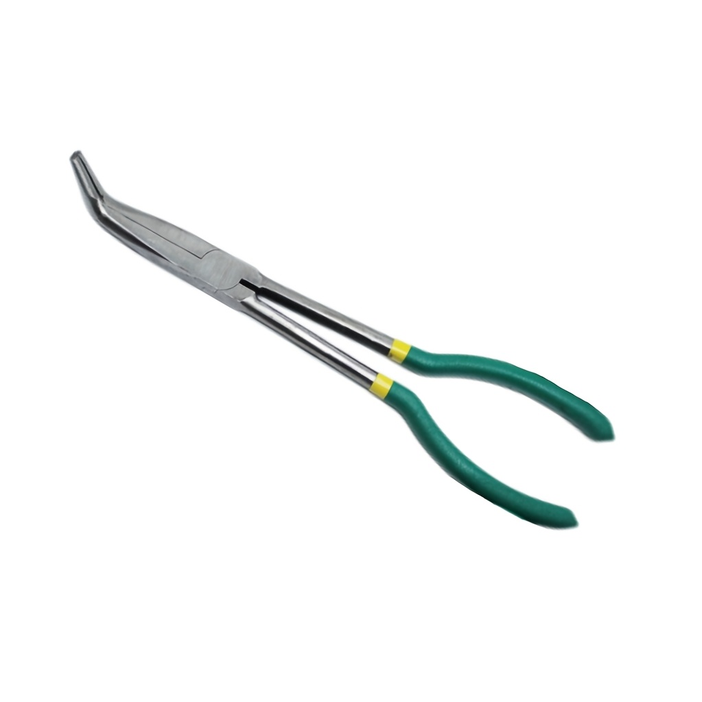 Temu – TEMU Orange Green Long Handle Elbow Nose Pliers 45 Degree Fishing O-ring Pliers, Long Nose Pliers, Angle Pliers Tool