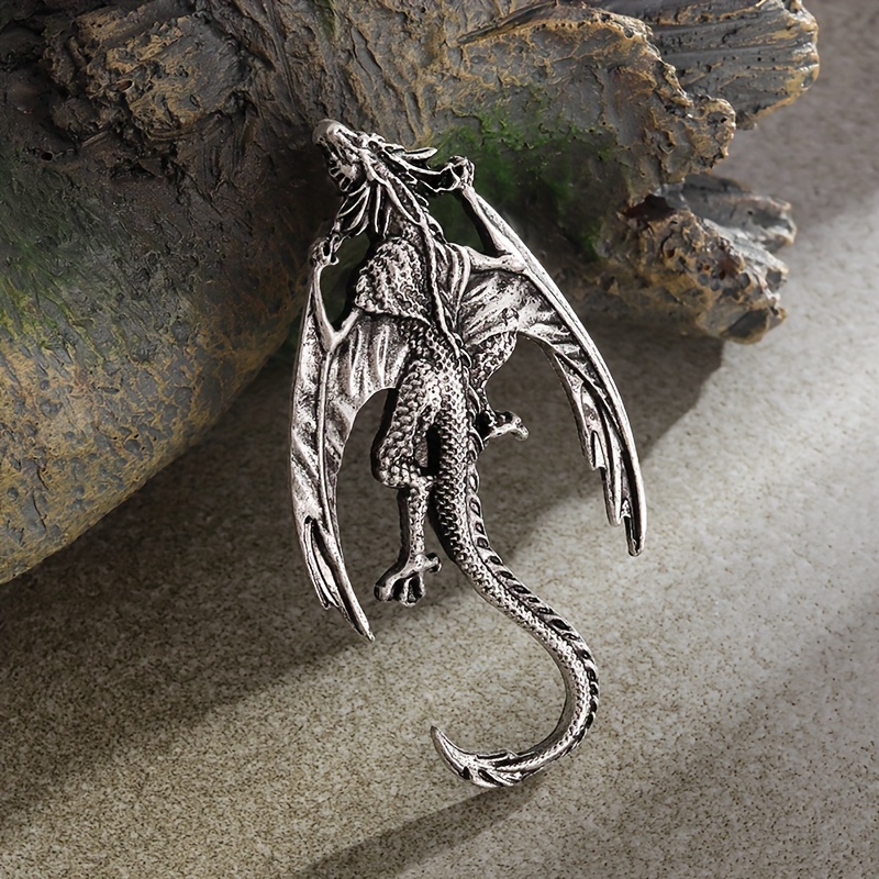 

1pc Retro Domineering Dragon Brooch, Great Gift, For Men And Women Clothing Bag Backpack, Banquet Party Festival Performance