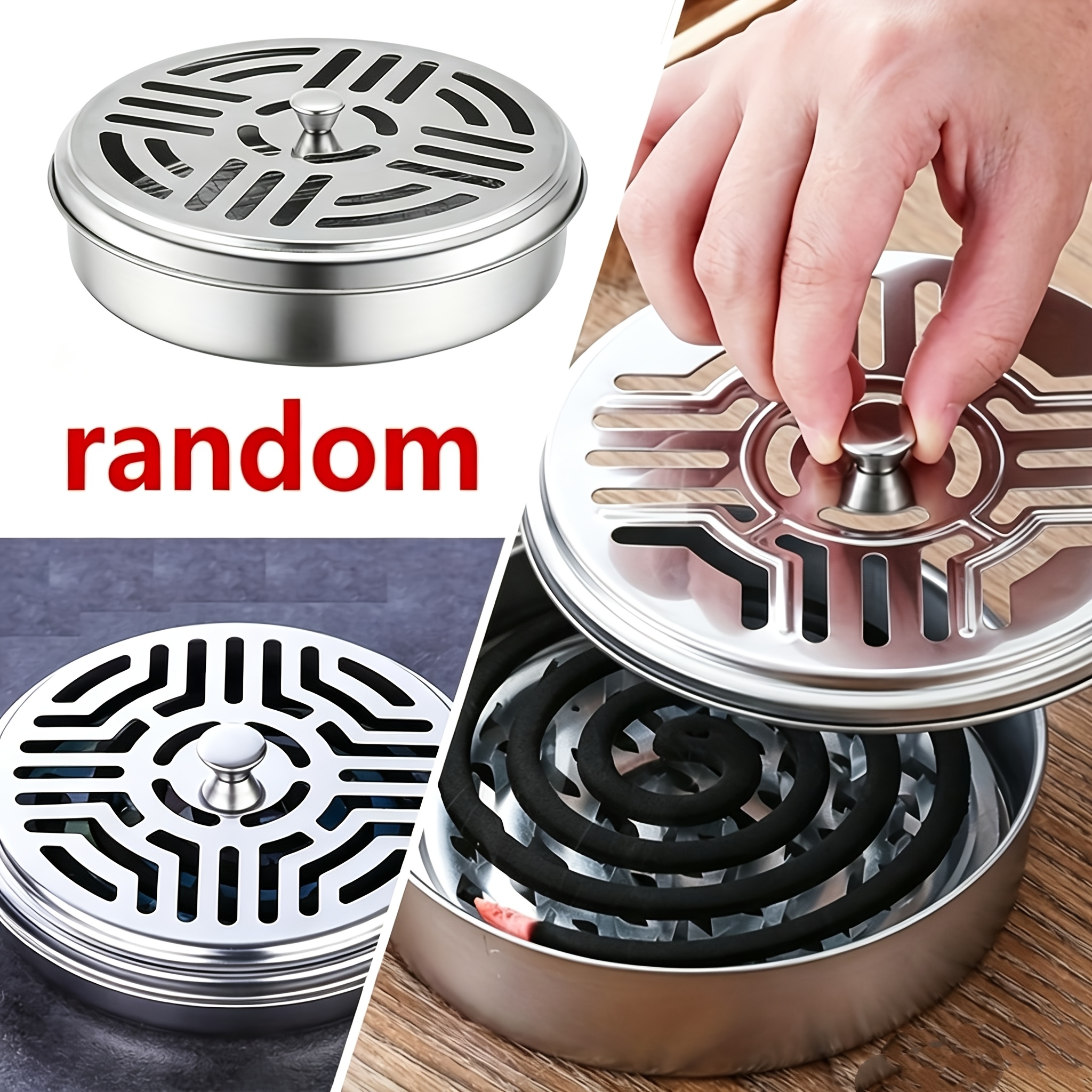 Image of Portable Stainless Steel Incense Holder With Lid Handle