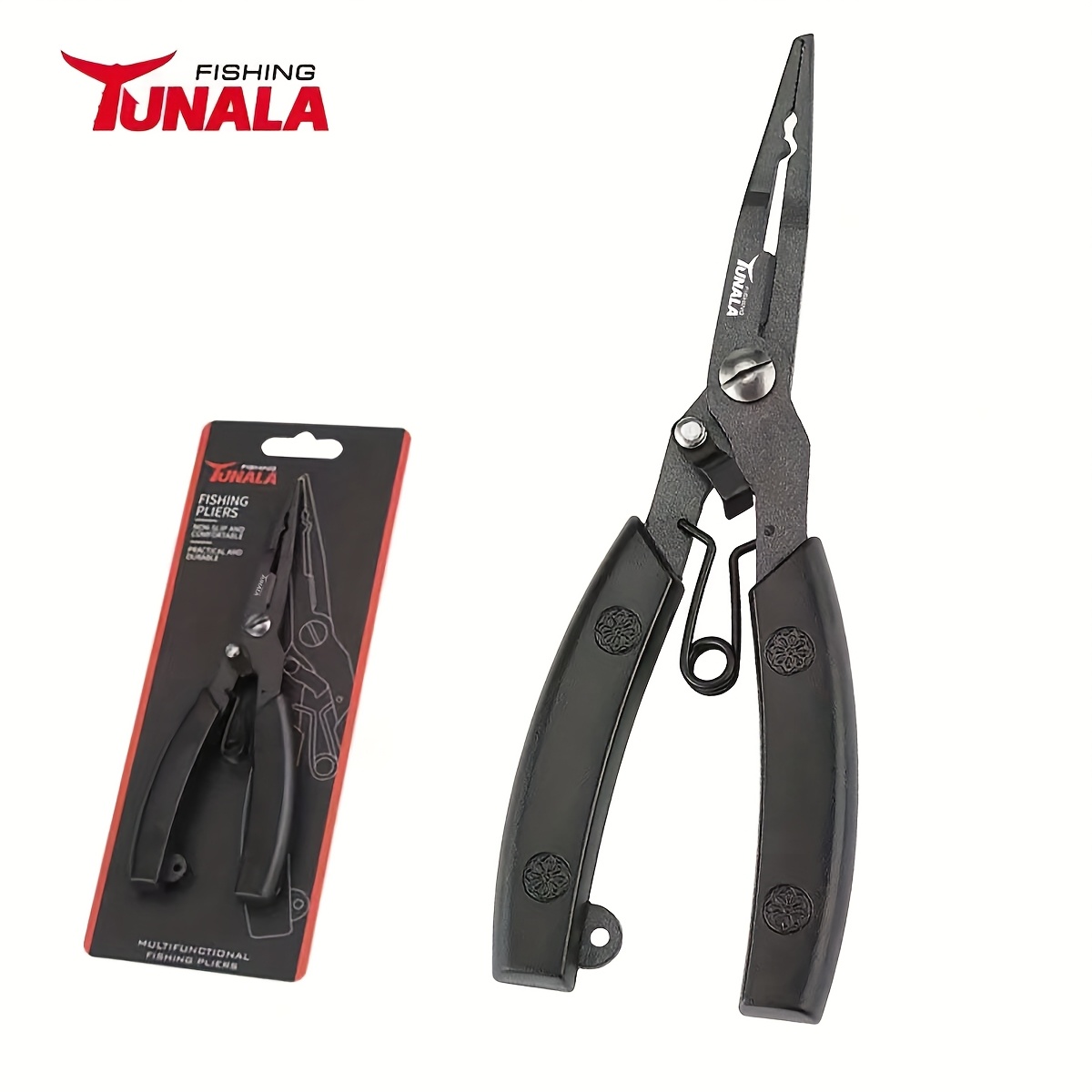 TEMU Fishing Tongs, Fishing Scissors, Ptfe Coated Non Stainless Steel Saltwater Fishing Hooks For Cutting Braided Lines