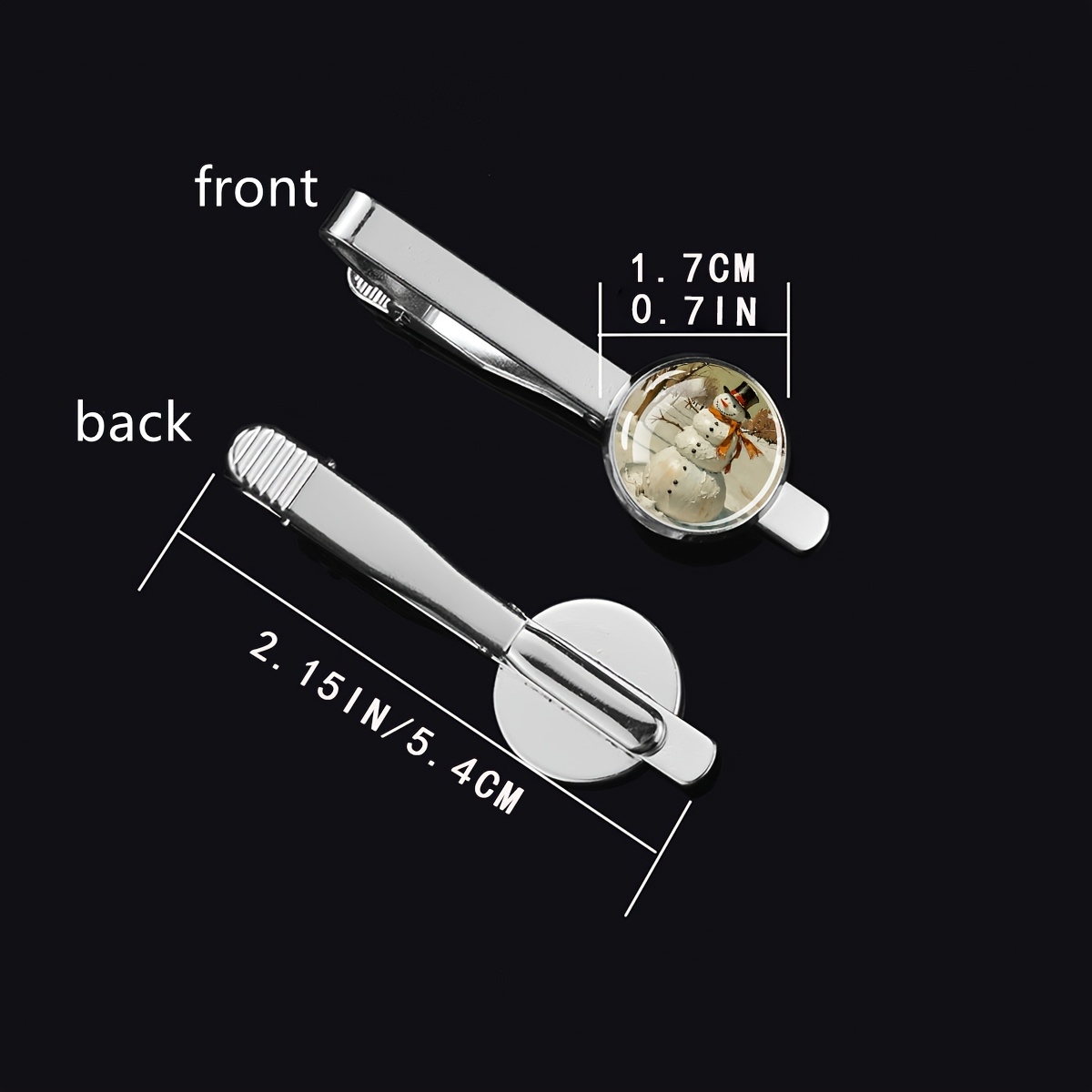Skull Design Tie Clip with Floral Crown