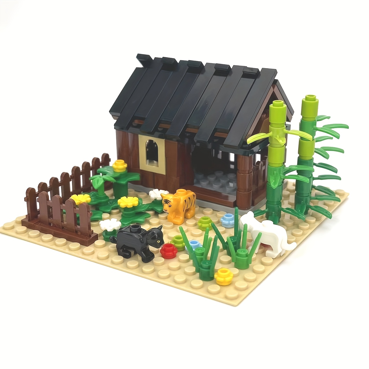MOC Series Cottage Animal Building Blocks Set