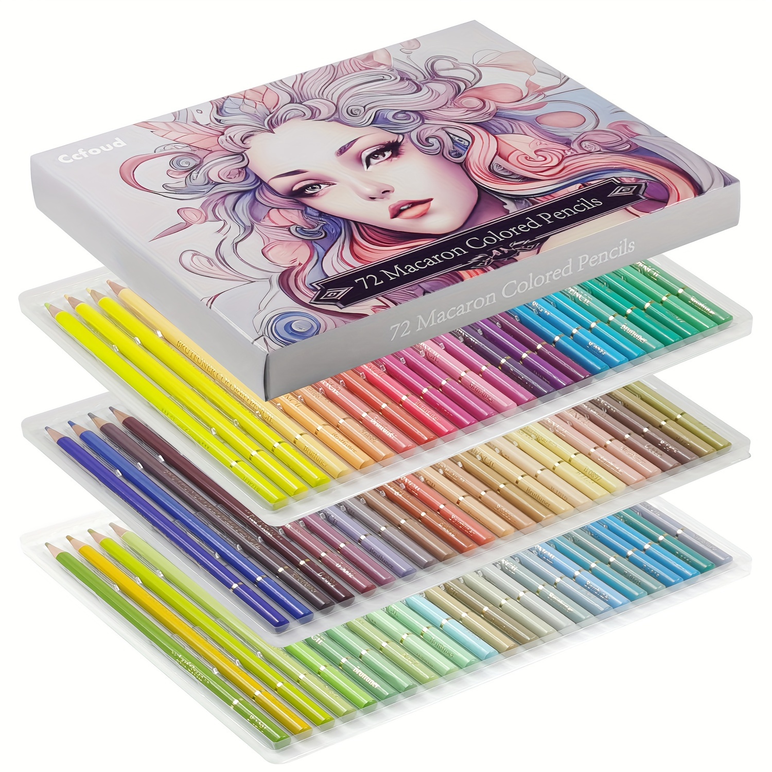 

Ccfoud Macaron Pastel Pencils, 72-color Set With Soft Core For Drawing, Sketching & Blending - Ideal For Artists And Hobbyists
