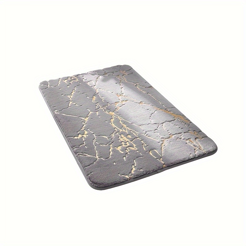 TEMU Marble Bath Mat, Absorbent Bedroom Area Rug, Bathroom Pad, For , , Room, Laundry