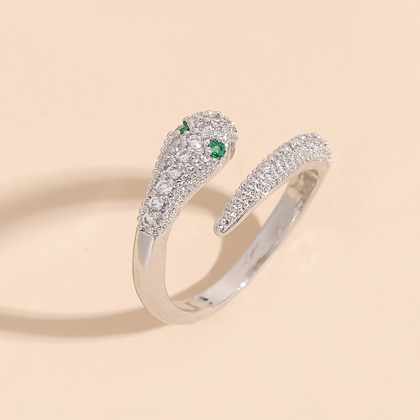 E-shop modischer einzigartiger Schlangen-Design-Ring mit künstlichem synthetischem Zirkonia, elegant anspruchsvoll, für Partys Zusammenkünfte,