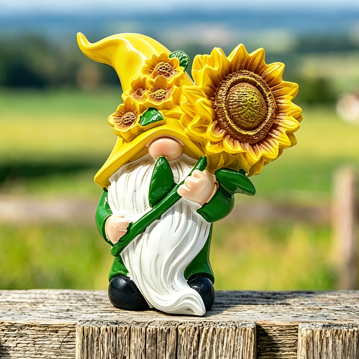 TEMU 1 pièce Figurine de gnome , Ornement de gnome de style nordique, Décoration de bureau de gnome de style pastoral, Décor d'elfe de paysage de