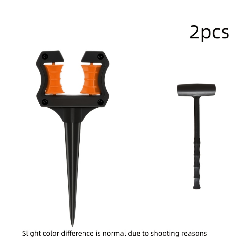 TEMU 2pcs Set (1 Water Pipe Guide Frame And 1 Hammer) Plastic Garden Lawn Water Pipe Guide Pile, Water Pipe Guide Frame, Plastic Gardening Support