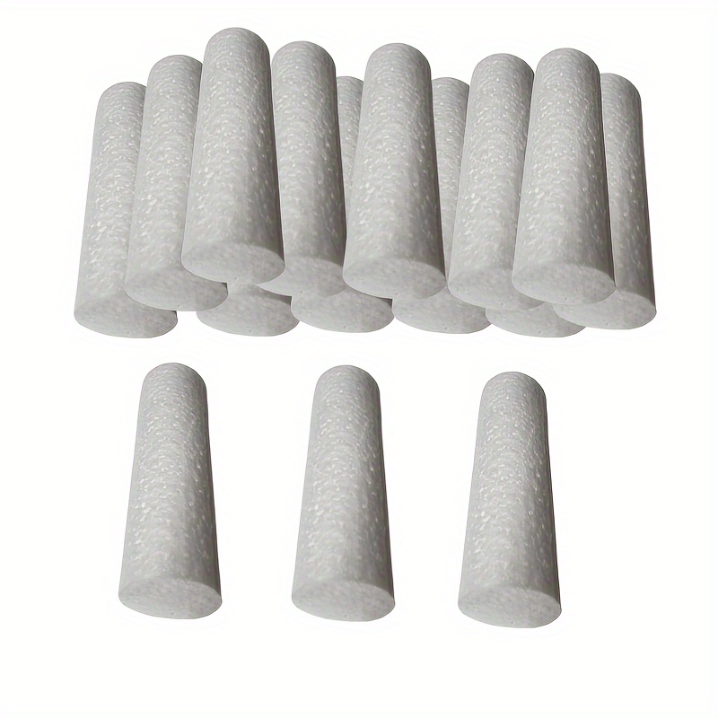 

18-pack Foam Cylinders For Crafts - White Polystyrene Blocks For Diy Projects, Sculptures, Floral Arrangements, Modeling & Centerpieces - Craft Foam Supplies