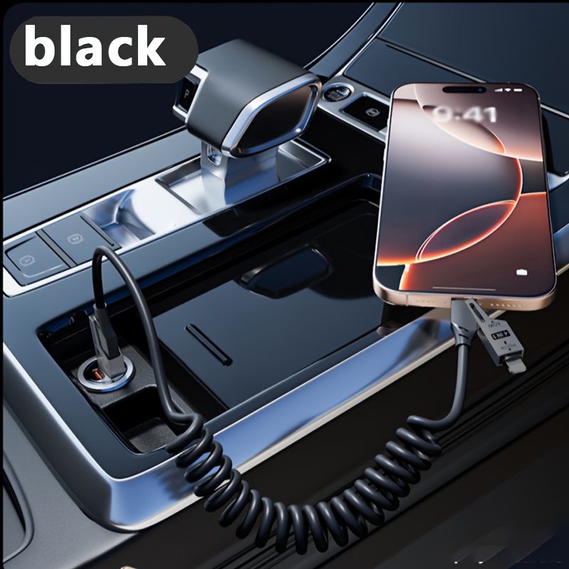 4-in-1 Charging Data Cable, Retractable , Ultra-fast Charging And Data Sync, Charging, Suitable For Iphone, Ipad, , Huawei, Oppo, And Other Mobile Phones