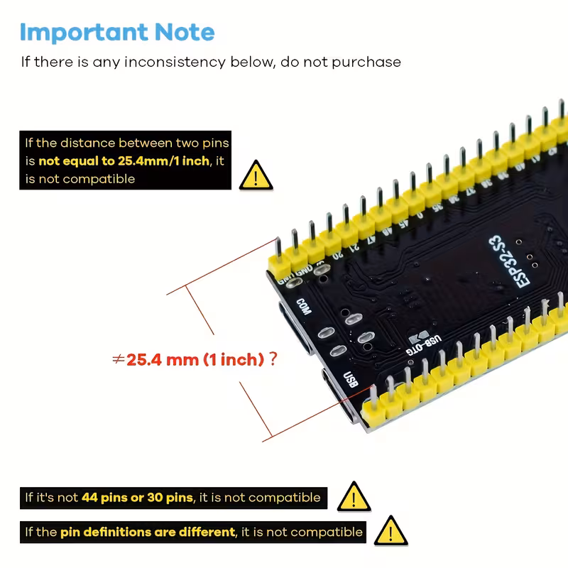 לוח התקפה למודול esp32/esp32-s3 , מודול חיישן, בלוק מסוף עם מכסה ראש, זמין בשלושה מפרטים פרטי מוצר 7