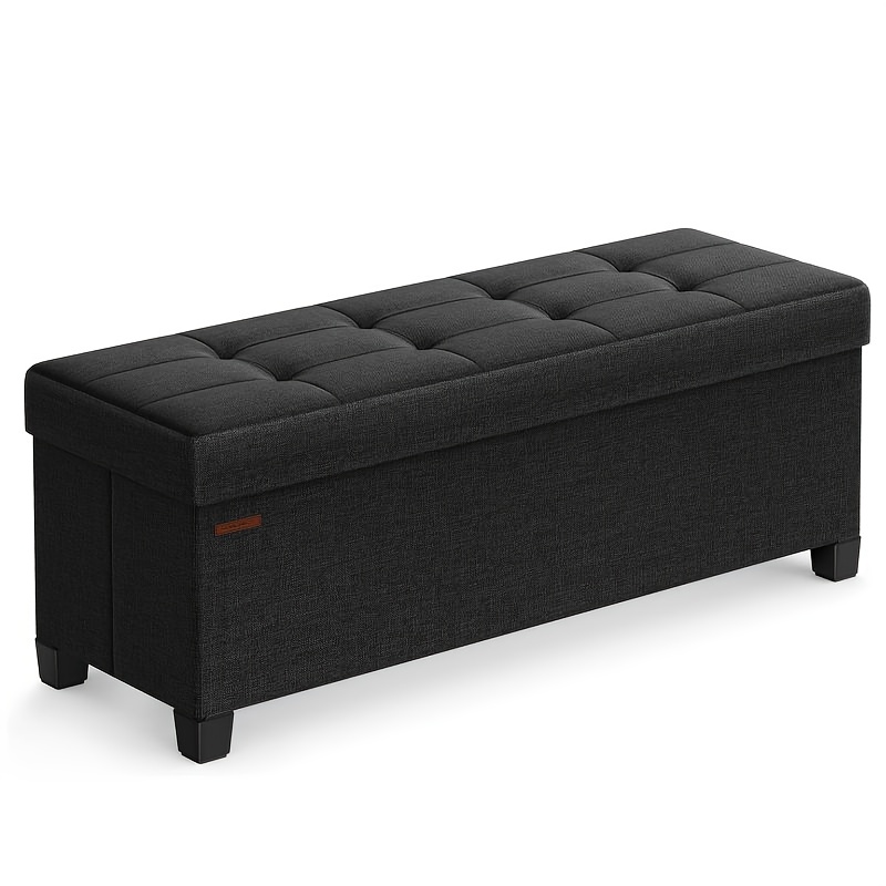 TEMU Folding Storage Ottoman Bench, 15 .3 X 15.5 Inches, Storage Chest, Foot Rest Stool With Large Capacity, Suitable For Recording Studio, Bedroom,