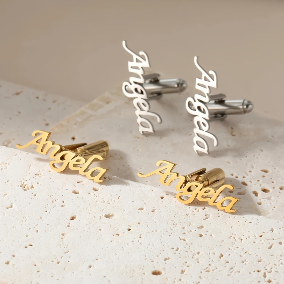 Personalized Stainless Steel Name Cufflinks