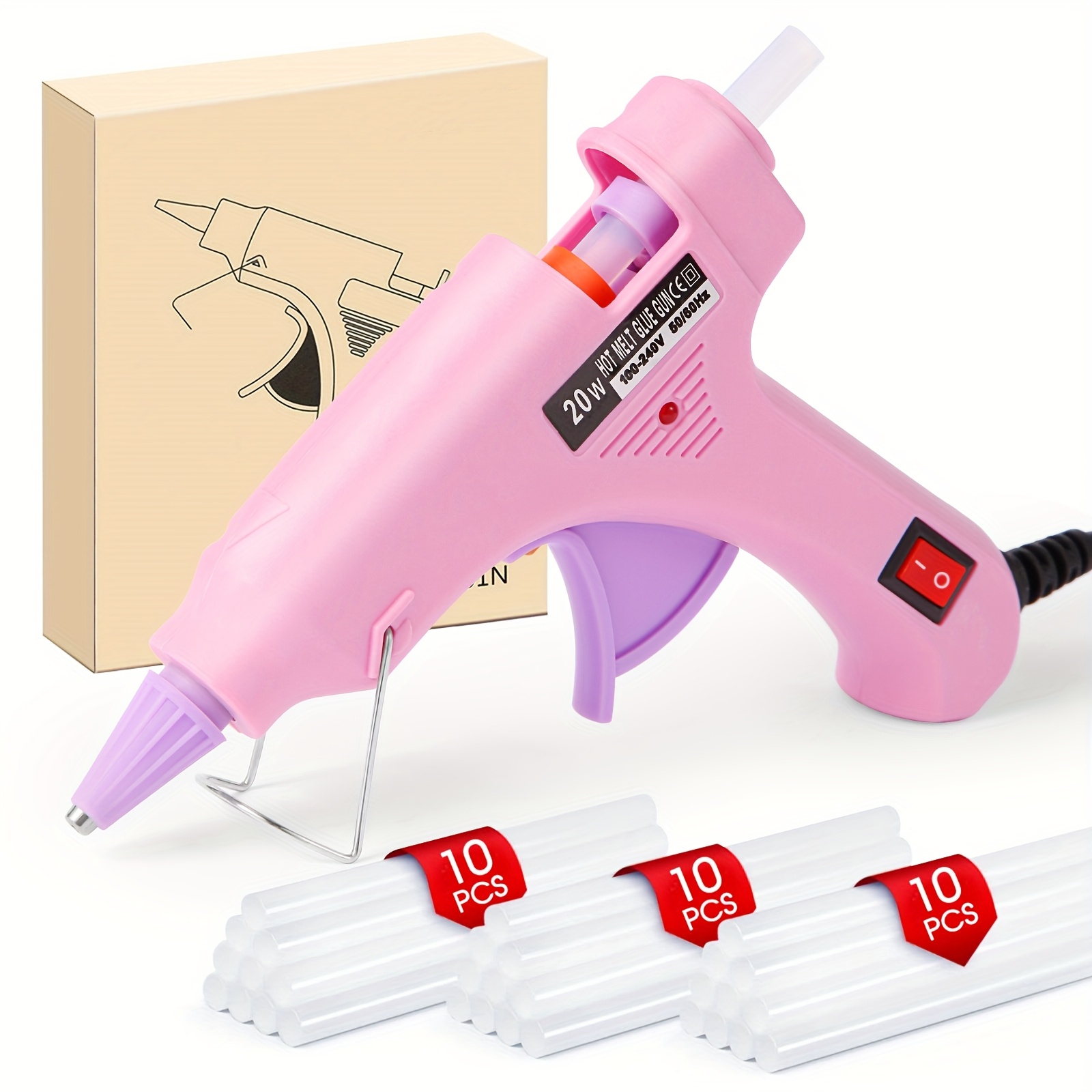Temu – TEMU 20w Mini Hot Melt Glue Gun With 30pcs Glue Sticks