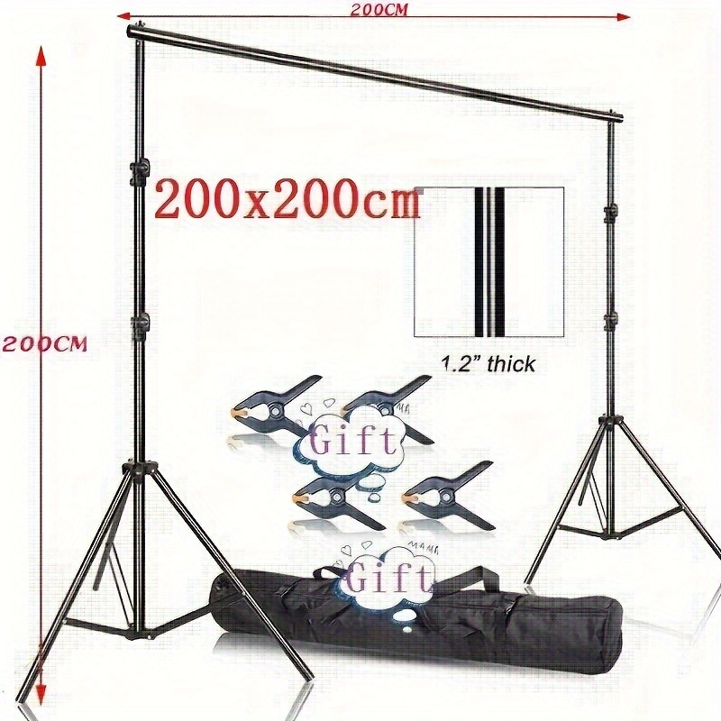 Fotohintergrund Ständer Set 2x3m - Robuster Alumin Produktbild-Vorschau 3