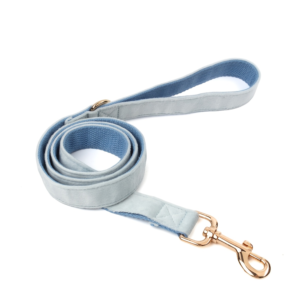 Solid-Color Velvet Dog Leash for Comfortable Outdoor Walks