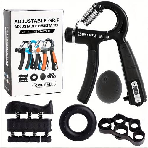 hand grip enhancer fitness set 5pcs set forearm grip adjustable grip finger extender and stress relieving grip ball for athletes