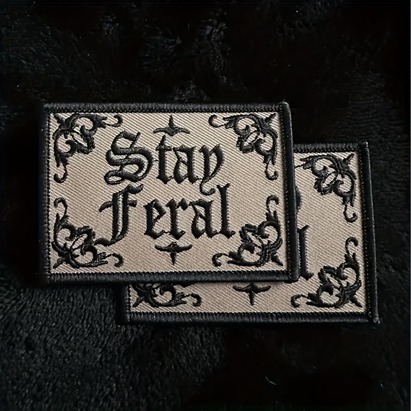 2-Piece Embroidered Patches, Mixed Colors - High-Quality Iron-On Appliques For Diy Fashion On Jeans, Jackets, Hats &amp; Bags