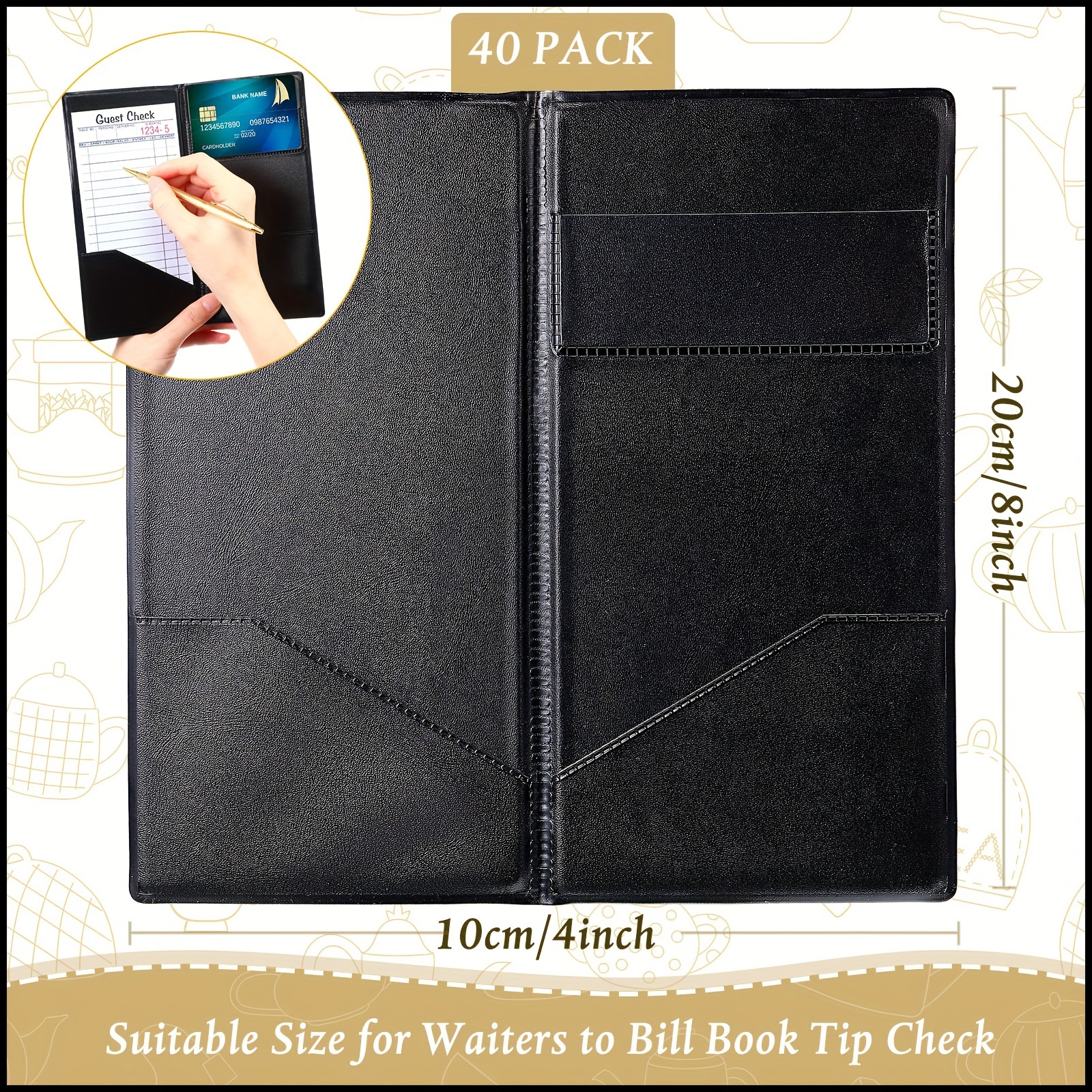10-Pack American Express Guest Check Trays – Durable Plastic Check Presenters For Waitstaff