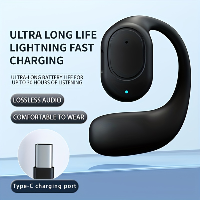 

ultra-long Battery" 2024 Wireless Air Conduction Earbud - Long Battery Life, High-fidelity Sound For Sports & Gaming