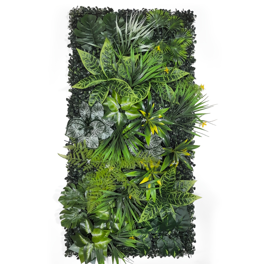 1pc Decorative Fence 50 X 100cm, Simulated Plant Combination, Suitable For Indoor Outdoor - Recreating Natural Texture With Artificial Plants. Ideal For Outdoor, Garden, Privacy Screen, Backyard