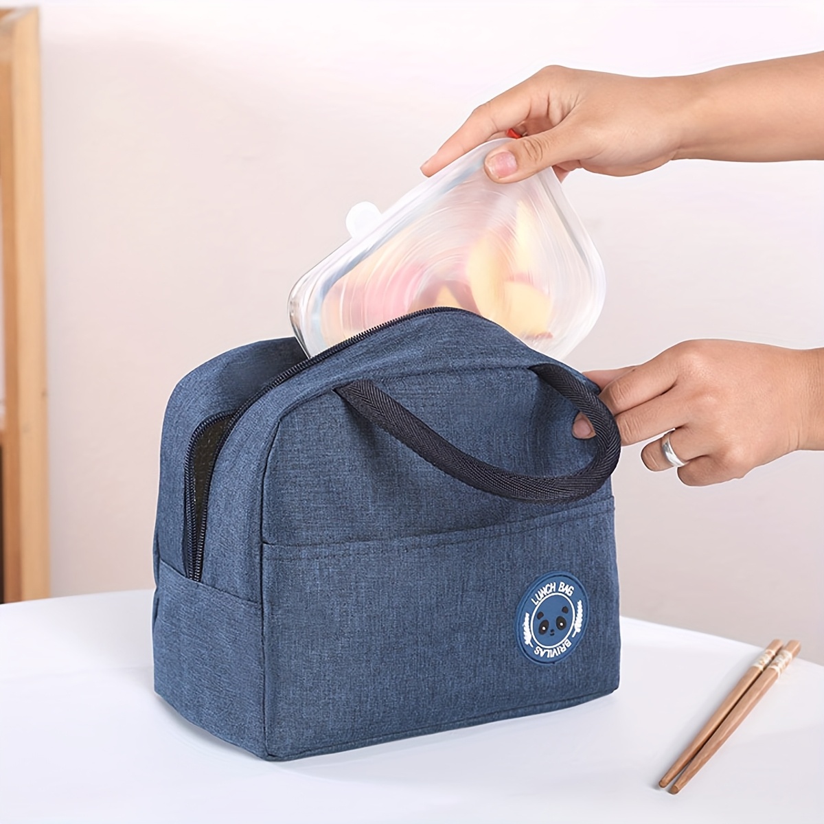 1 stück tragbare isolierte lunchtasche   für arbeit, picknick, reisen - nicht lebensmittelkontakt thermisch isolierte tragetasche mit wärmeerhaltung, kompakte kühltasche für sandwiches, snacks, für büro, nicht lebensmittelkontakt