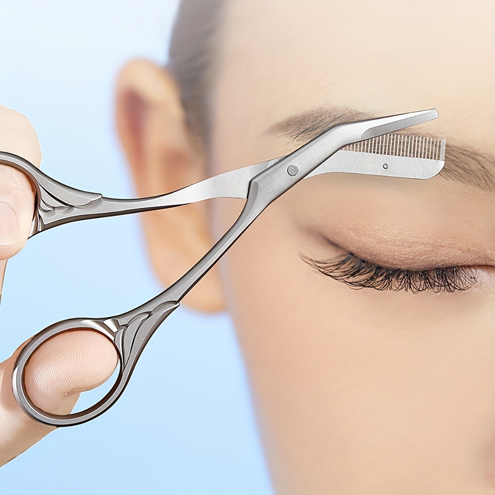 

Stainless Steel Eyebrow - , Hypoallergenic Trimming Tool For Shaping And Grooming - For And Stuffers