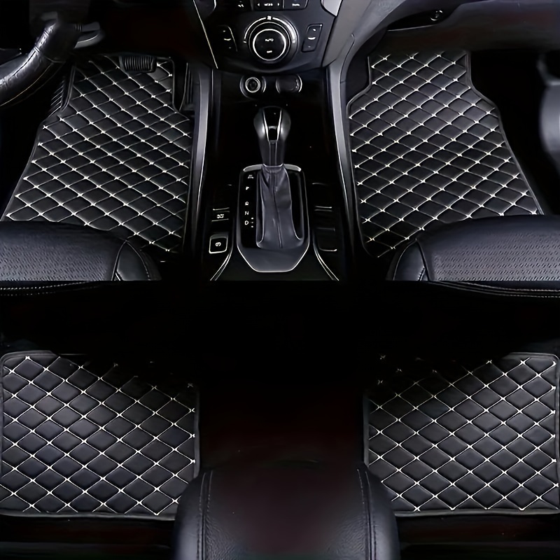 

Universal Pu Leather Car Floor Mats, 4-piece Set, Waterproof, Dustproof, Fire Prevention, Stain & Scratch Resistant, Non-slip Automotive Foot Pads