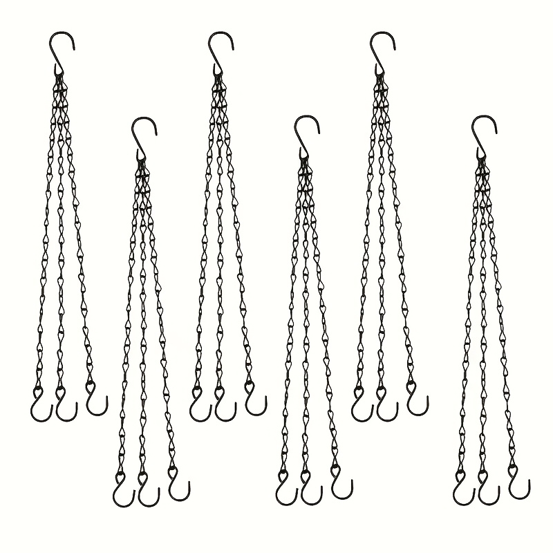 

6-pack Plant Hangers With S-hooks, Multifunctional Metal Chain Hooks For Garden Pots And Baskets, Suitable For Outdoor And Indoor Use