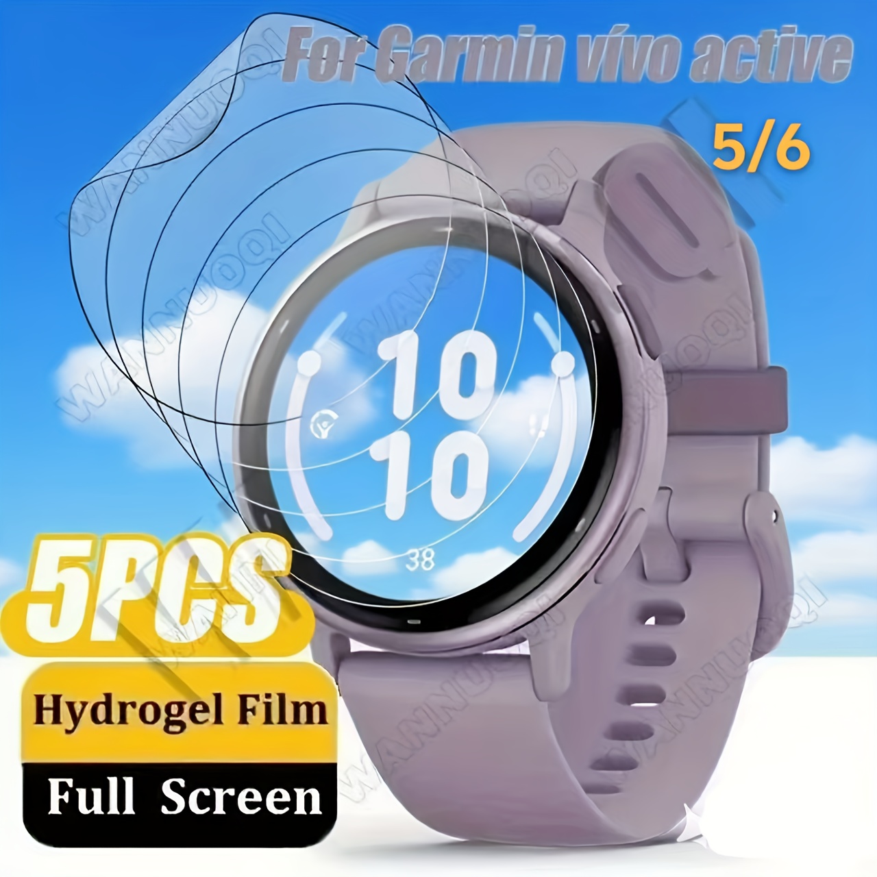 E-shop 5er-Pack Displayschutzfolien kompatibel mit Garmin 5/ 6, hergestellt aus hochwertigem TPU-Weichgel, vollständige Abdeckung, kratzfest,