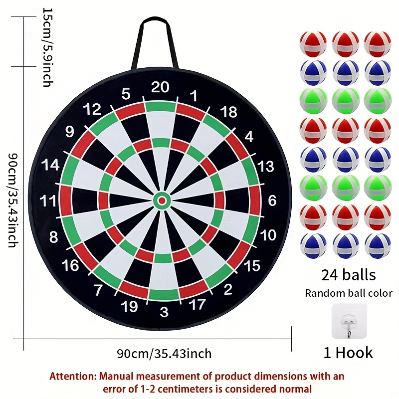 Image of 35.44 Inch Super Large Sticky Random Darts Board Set, Perfect For Friend Gatherings, Party Games, School Multiplayer Competitions, Balance Training , Black Fabric