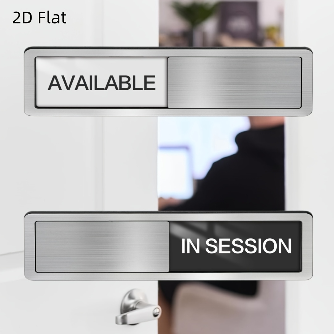 TEMU In Or Available Sign, Occupied Sign For Home Office Hospital Restroom, Occupied Slider Door Indicator Room In Use Or Available-7'' X 2''
