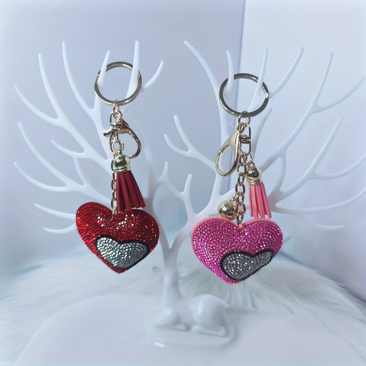 

1pc Creative Two-color Love Keychain Bag Accessories